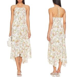 NEW Free People Heat Wave Floral Printed Maxi Dress Cream